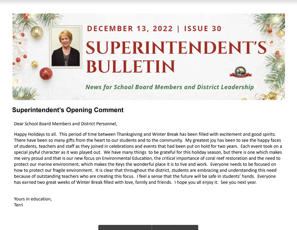  Superintendent's Bulletin